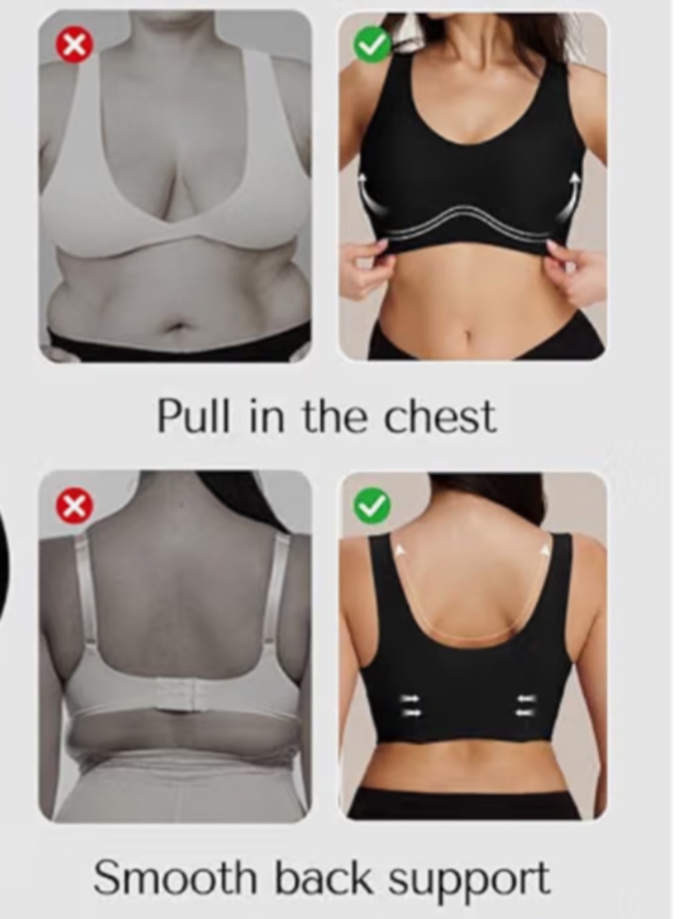 Shecurve Full-Coverage Wireless Pullover Bra Sz XL Black - Picture 2 of 7